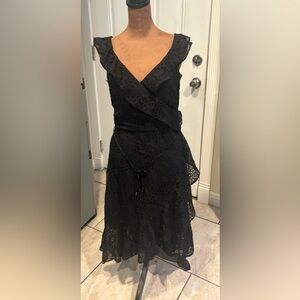 White House Black Market Black Asymmetrical Dress